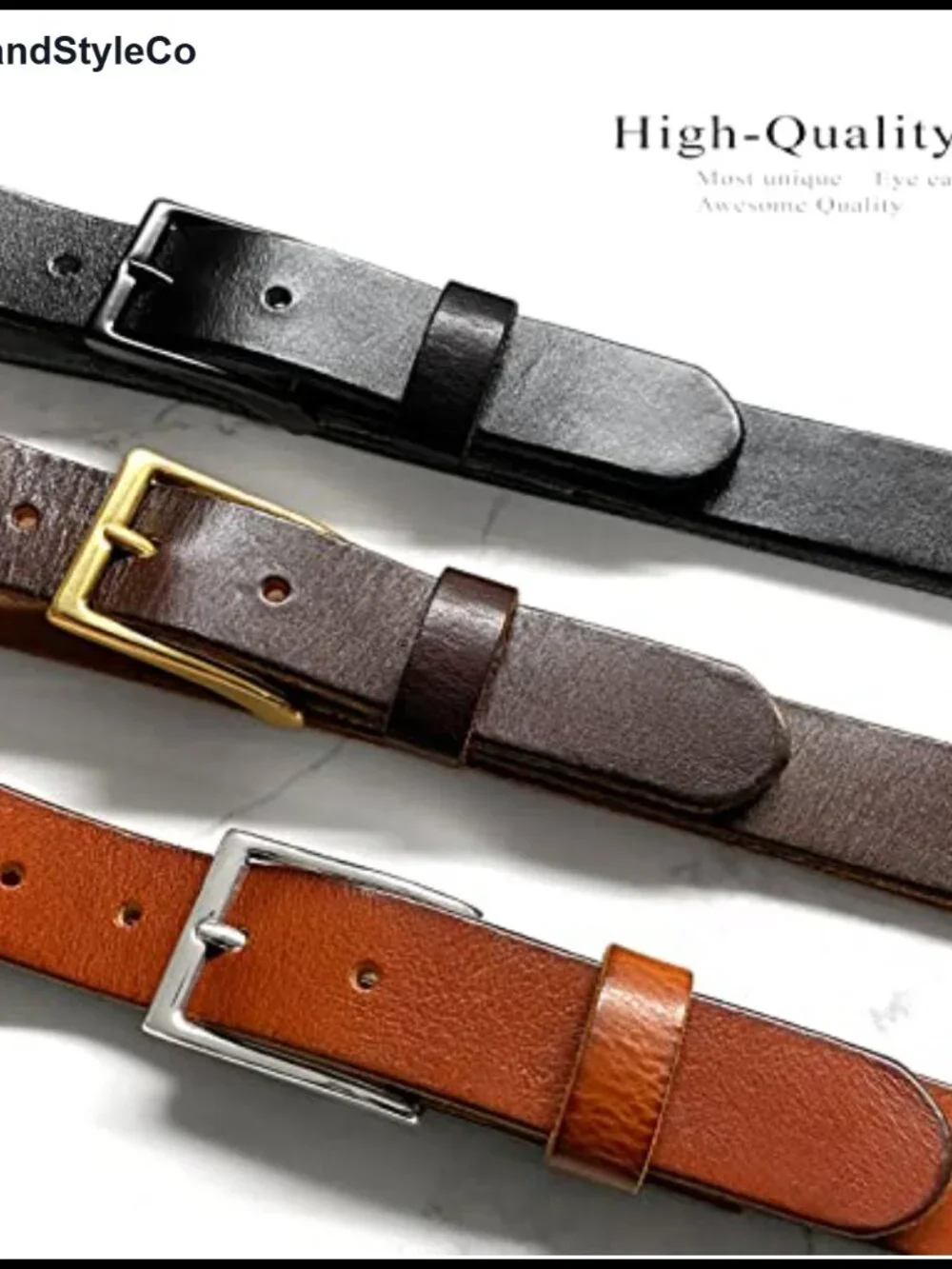 Full Grain Leather Belt 30mm Wide One Piece Casual Dress or Studded Punk Jean